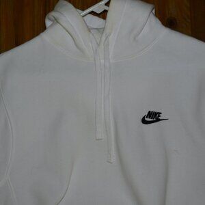 Nike Hooded Sweatshirt Heathered White size small S unisex